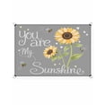 thumbnail image 6 of Sun Shade Sail 8'x10' You Are My Sunshine Rectangle Sun Shade Sails Canopy Waterproof Sunflower Bee Gray Outdoor Sunshades Sand UV Block Cover Shades Cloth for Patio Backyard Garden Deck Porch Lawn, 6 of 9