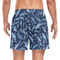 thumbnail image 2 of FORMRS Mens Swim Trunks Mesh Liner Quick Dry Casual Beach Board Shorts with Pockets, Sizes S-2XL, Watercolor Shark Pattern, 2 of 9