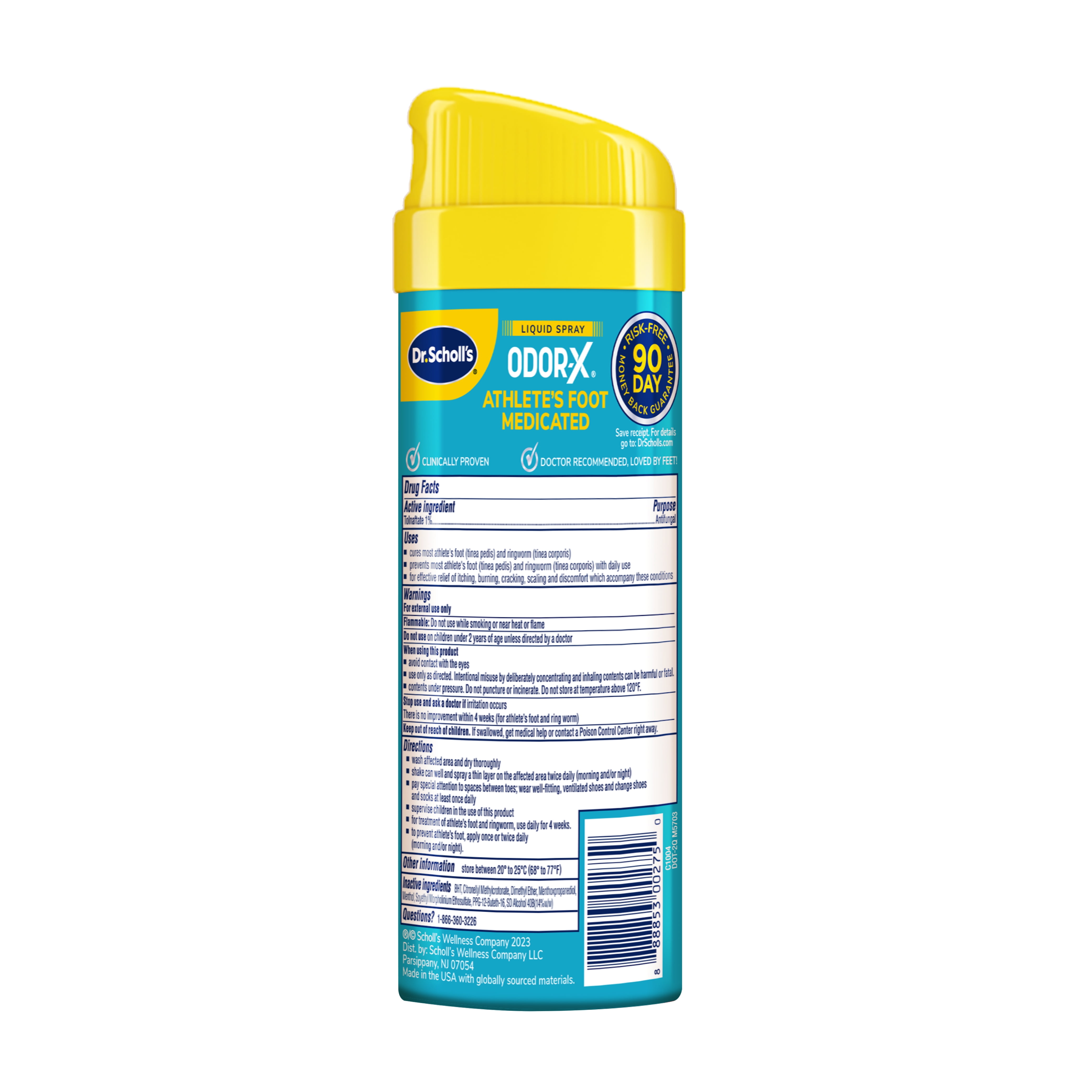 (3 pack) Odor-X® Athlete's Foot Medicated Liquid Spray, 5.3oz, 1 Ct