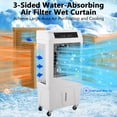 thumbnail image 3 of QinaQin 3000 CFM Evaporative Air Cooler, Swamp Cooler with Remote Control and 4 Ice Packs, 3 Wind Speeds and Modes, 12H Timer, Air Cooler for Outdoor/Indoor Use, 10.3 Gallon, 3 of 7
