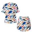 thumbnail image 5 of Naloa Cute Sea Animals Women's Short-Sleeved Pajama Set, Loungewear, Summer pajamas, Breathable Cozy - XX-Large, 5 of 9