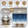 thumbnail image 5 of Navy Blue Ombre Window Privacy Film, Modern Moire Wave Gradient Static Cling UV Sun Blocking Heat Control Window Tint Day and Night, Non-Adhesive Reusable One Way Windows Privacy Cover 23.6''x59'', 5 of 7