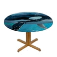 thumbnail image 3 of Orinice Whale Baby Round Table Cover Stain Resistant Washable Indoor Outdoor Tablecloth Kitchen Dining Wedding Parties Picnic Camping 100% Polyester Fiber 31-35, 3 of 8