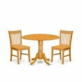 thumbnail image 4 of East West Furniture Dublin 3-piece Traditional Wood Dining Room Set in Oak, 4 of 5