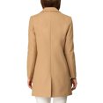 thumbnail image 3 of MODA NOVA Juniors Classic Notched Lapel Long Sleeves Long Overcoat, 3 of 6