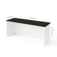 thumbnail image 4 of Bestar Pro-Concept Plus 72" Narrow Desk Shell in White and Deep Gray, 4 of 4