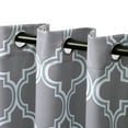 thumbnail image 2 of Bohemian Trellis Blackout 2 Panel curtains 52X96-Silver, 2 of 4