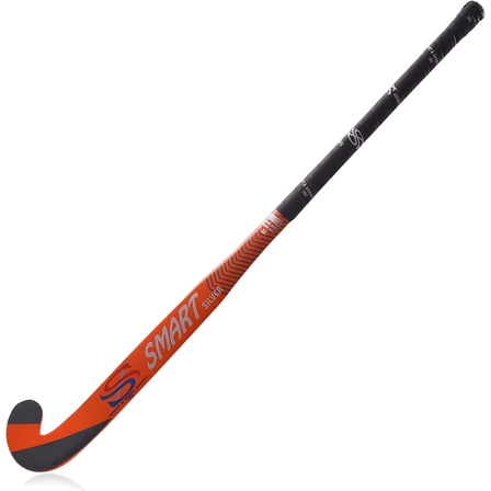 Smart Silver Hockey Stick, 36 Inches, Orange and Black, Composite Wood, Slim Handle
