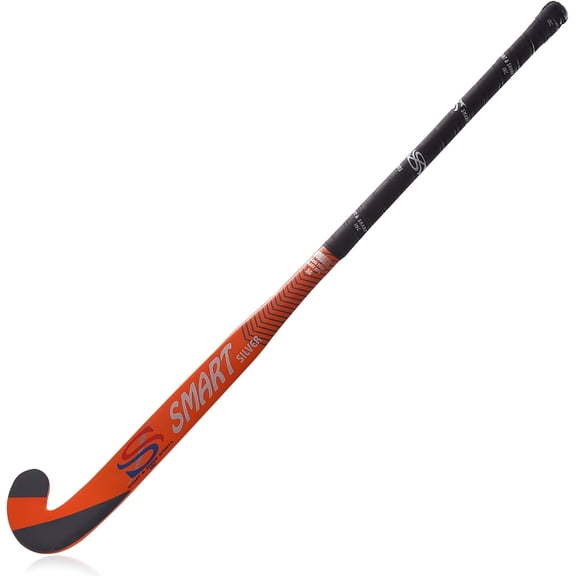Smart Silver Hockey Stick, 36 Inches, Orange and Black, Composite Wood, Slim Handle
