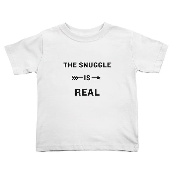 The Snuggle is Real Cute Toddler T-Shirts for Boys Girls (White, 2T)