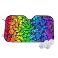 thumbnail image 2 of Lsque Multicolored Butterflies Car Windshield Sun Shade | Accordion Folding Style Auto Shade for Car Truck SUV Van | Blocks UV Rays Sun Visor Protector | Medium, 2 of 7