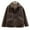 Brown-01, variant on HTNBO Women Plush Furs Coat Casual Jackets Womens Winter Short Polar Fleece Outerwear Jackets
