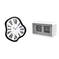thumbnail image 1 of Reloj de mesa creativo con distorsión y rotación automática, reloj de escritorio con estante silencioso y para el hogar, el escritorio, 1 of 8