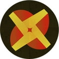 thumbnail image 1 of Ahgly Company Tapis Rond Lavable en Machine Intérieur Transitionnel Rouge Nuit, 7 Pieds Rond, 1 of 7
