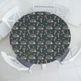 thumbnail image 3 of Ambesonne Hedgehog Fitted Round Tablecloth, Woods Animal and Mushrooms, 40"- 44" Diameter, Charcoal Grey Coral and Ecru, 3 of 5