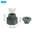 thumbnail image 2 of Unique Bargains PVC Bulkhead Fitting with Cap NPT 3/4" Water Tank Connector Gray 2Pcs, 2 of 6
