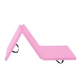 thumbnail image 5 of Matladin 6' Folding Tri-Fold Gymnastics Gym Exercise Aerobics Mat, 6ft x 2ft x 2in PU Leather Tumbling Mats(Pink), 5 of 7