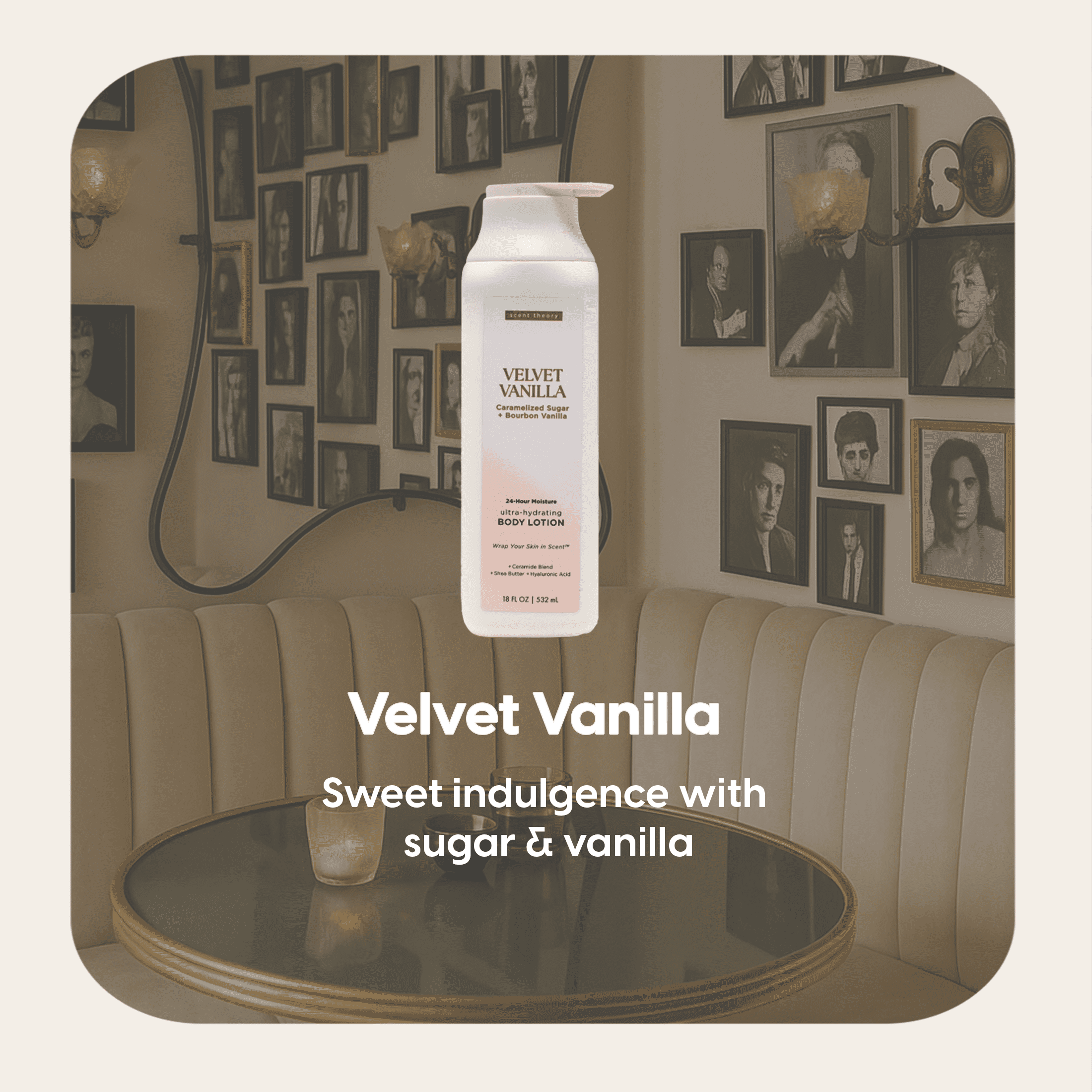 Scent Theory Body Lotion with Shea Butter, All Skin Types, Velvet Vanilla, 18 fl oz