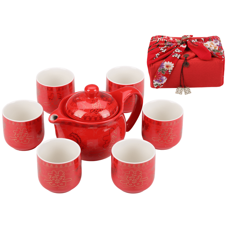 Free Shipping! I-MART Chinese Tea Set, Red Ceramic Chinese Free Shipping! I-MART Chinese Tea Set, Red Ceramic Chinese