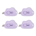 thumbnail image 1 of Uxcell Box Cutters, 4 Pcs Retractable Letter Opener Cloud Shaped Small Package Opener Envelope Slitter, Purple (2.4x1.5Inch), 1 of 5
