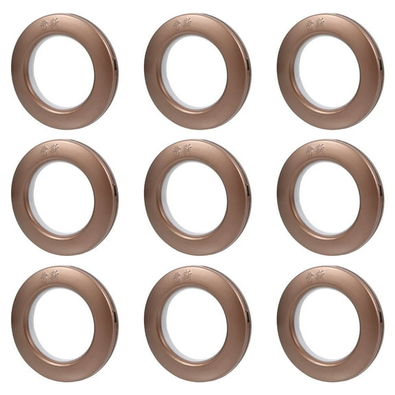 RENACLIPY Cafe Curtain Rings Curtain Eyelet Ring Plastic Coffee 75Pcs