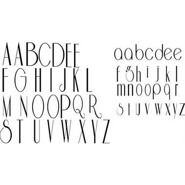 IronOn 3 Inches, 2 Inches Riesling Letters (Black, Upper And Lower