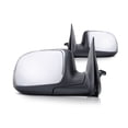 thumbnail image 2 of For Chevy Silverado 1500 Door Mirror 1999 2000 Pair Driver and Passenger Side Chrome Power Non Heated GM1320174, 2 of 9