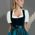 thumbnail image 2 of Women's Bavarian Oktoberfest Dirndl Blouse Traditional Elegant Ruffled Crop Top Casual Summer Fashion Plus Size Tops, 2 of 2