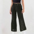 thumbnail image 2 of NAISIBABY Flare Pants for Girls, Stretchy Soft with Pockets High Waist Kids Casual Stage & Party Wear Dress-Up Pants Black Size 8, 2 of 4