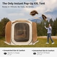 thumbnail image 4 of East Oak 12×12 FT 10 Person Family Canopy Tent Outdoor Screen House for Camping Beige, 4 of 10