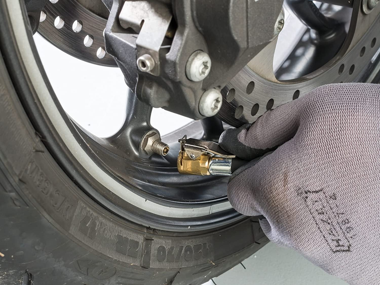 Hazet Tyre Filling Measuring Device Gauge-Measuring Range 0-12 Bar, tube length 400 