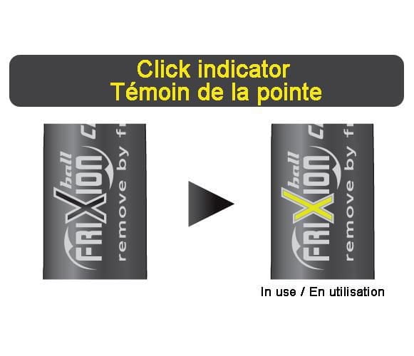 FriXion Ball Clicker Erasable Pens - Blue, Fine 0.7mm point, 2-pk