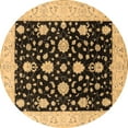 thumbnail image 1 of Ahgly Company Indoor Round Oriental Brown Traditional Area Rugs, 6' Round, 1 of 4