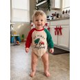 thumbnail image 6 of RUINIXCW Baby Christmas Sweatshirt Romper Embroidered Raglan Long Sleeve Bodysuit, 6 of 8