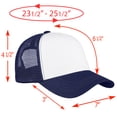 thumbnail image 6 of Falari 5-Panel Mesh Baseball Cap, Trucker Hat, Structured Plain Design, Cotton, Adjustable Size - Navy & Navy, 6 of 7