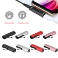 thumbnail image 4 of Convertidor de carga de auriculares Inteprter 2 en 1 Tipo C a Jack 3,5 mm Adaptador de audio USB Tipo C Rojo, 4 of 6