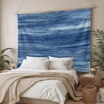 thumbnail image 3 of Navy Blue Tapestry for Bedroom Wall Hanging Tapestry, Vintage Modern Abstract Art Ombre Ceiling Backdrop Tapestries Poster Blanket Wall Decor for Teens Room Living Room Dorm 59" x 90", 3 of 8
