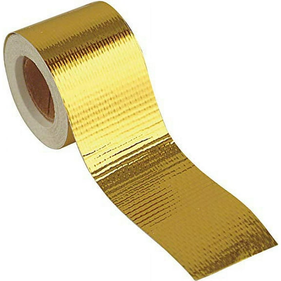 Design Engineering 010396 Reflect-A-GOLD High-Temperature Heat Reflective Adhesive Backed Roll, 2" x 15' Roll