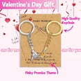 thumbnail image 2 of Valentines Day Gifts for Girlfriend Boyfriend - 2PC Pinkie Promise Matching Couples Keychain Gift for Boyfriend Girlfriend Long Distance, 2 of 9