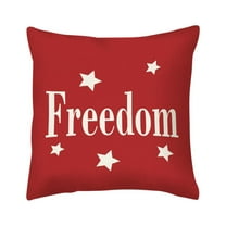 4th of July Pillow Covers 18x18 Independence Day Memorial Day Outdoor Decor Throw Pillows for Couch American Flag Patriotic Star and Stripes Pillowcase Decorative Cushion Case for Sofa