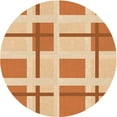thumbnail image 1 of Ahgly Company Machine Washable Indoor Round Transitional Neon Orange Area Rugs, 5' Round, 1 of 7