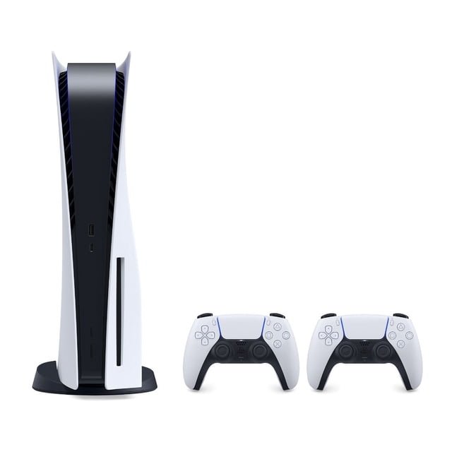 2020 Nouvelle PlayStation - Console Blanche avec Deux Manettes Sans Fil - Version Disque - SSD