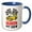 Blue/White, variant on 3drose, Pit Crew Grandpa Funny Car Race Theme Birthday Party Host, 15oz Mug