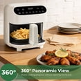 thumbnail image 3 of FREE VILLAGE 4.5 QT Air Fryer,1500W Portable Airfryer with Digital Touch Control 8 Cooking Presets and Visible Window,Dishwasher Safe Basket with No Coating,Up to 400°F - White, 3 of 9