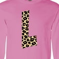 thumbnail image 4 of Inktastic Leopard Print Letter L Long Sleeve T-Shirt, 4 of 5