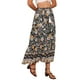 thumbnail image 4 of Falda Boho Chic INSPIRE para mujeres, faldas maxi casuales con cintura elástica y borlas, S Negro, 4 of 6