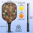 thumbnail image 4 of Pickleball Paddles Set,Pioneer Flower Floral Print Pattern Fiberglass Surface Pickleball Racket Set with 2 Indoor Outdoor Pickleball Balls and Pickleball Bag,Pickle-ball Equipment, 4 of 6