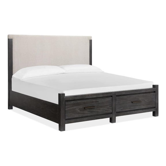 Magnussen Home Plum Creek California King Upholstered Panel Storage Bed