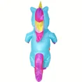 thumbnail image 6 of Inflatable Unicorn Costume Cosplay Party Holiday Christmas Halloween Parade Carnival Suit Jumpsuit Theme Party Dress Up,Height 59"–74.8",BLUE, 6 of 6