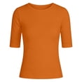 thumbnail image 4 of Conairie Half Sleeve Shirts for Women Crew Neck Dressy Casual T Shirt Lightweight Summer Blouses Pullover XL, 4 of 4